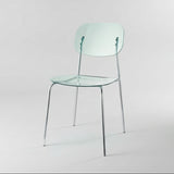 Modern Acrylic Dining Chair with Chrome Legs – Transparent Minimalist Dining or Café Chair - StoolTopia