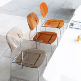 Modern Acrylic Dining Chair with Chrome Legs – Transparent Minimalist Dining or Café Chair - StoolTopia