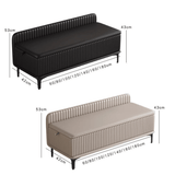Modern Faux Leather Entryway Storage Bench – Gray & Beige - StoolTopia
