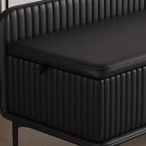 Modern Faux Leather Entryway Storage Bench – Gray & Beige - StoolTopia