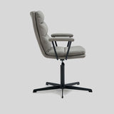 Modern Faux - Leather Swivel Office Chair – 360° Rotation, Memory - Foam Seat, Metal Frame, Ideal for Home Office, Gaming & Multi - Functional Workspaces - StoolTopia