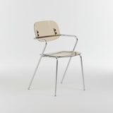 Modern Glossy Acrylic Armchair – Minimalist Dining & Café Chair with Chrome Frame - StoolTopia