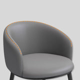 Modern Grey Leather Armchair - Sleek Design and Ultimate Comfort - StoolTopia