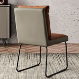 Modern Leather Dining & Vanity Chair – Metal Sled Base, Soft Cushioned Backrest, High - End Minimalist Seating for Dining Rooms, Bedrooms & Contemporary Interiors - StoolTopia
