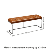 Modern Leather Ottoman with Chrome Base | Footrest & Bench - StoolTopiaOttoman
