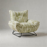 Modern Minimalist Upholstered Accent Chair with Ottoman for Living Room - StoolTopia