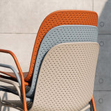 Modern Perforated Plastic Dining Chair with Metal Frame for Contemporary Spaces - StoolTopia