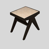 Modern Rattan and Wood Bench - Natural Woven Seat with Solid Wood Frame - StoolTopia