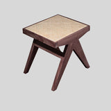 Modern Rattan and Wood Bench - Natural Woven Seat with Solid Wood Frame - StoolTopia
