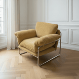 Modern Retro Lounge Armchair – Chrome Frame | StoolTopia - StoolTopia