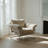 Modern Retro Lounge Armchair – Chrome Frame | StoolTopia - StoolTopia