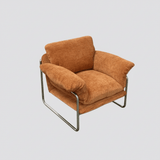 Modern Retro Lounge Armchair – Chrome Frame | StoolTopia - StoolTopia