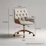 Modern Swivel Desk Chair with Wooden Frame and Gold or Silver Base - StoolTopia
