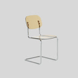 Transparent Acrylic Dining Chair - Sleek Cantilever Design & Chrome Frame - StoolTopia