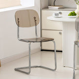Transparent Acrylic Dining Chair - Sleek Cantilever Design & Chrome Frame - StoolTopia