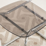 Transparent Acrylic Dining Chair - Sleek Cantilever Design & Chrome Frame - StoolTopia