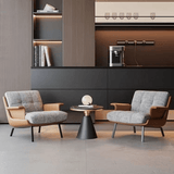 Modern Tufted Microfiber Leather Accent Chair with Arms - StoolTopia