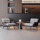 Modern Tufted Microfiber Leather Accent Chair with Arms - StoolTopia