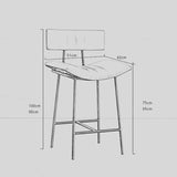 Modern Wrought Iron Bar Chairs For Bar Furniture Kitchen Bar Stools Backrest Creative Light Luxury Upscale Restaurant High Chair - StoolTopia