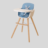 Multifunctional Adjustable Baby High Chair with Wooden Legs - StoolTopia
