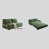 Multifunctional Foldable Corduroy Sofa Bed – Single to Double Pull - Out Design - StoolTopia