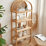 Natural Rattan Arch Bookshelf - StoolTopiaShelving & Storage