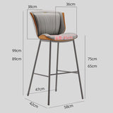 Nordic Leather Bar Chair - Modern Counter Height Stool for Kitchen & Salon - StoolTopia