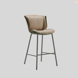 Nordic Leather Bar Chair - Modern Counter Height Stool for Kitchen & Salon - StoolTopia