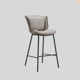 Nordic Leather Bar Chair - Modern Counter Height Stool for Kitchen & Salon - StoolTopia