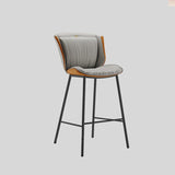 Nordic Leather Bar Chair - Modern Counter Height Stool for Kitchen & Salon - StoolTopia