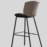 Nordic Leather Bar Chair - Modern Counter Height Stool for Kitchen & Salon - StoolTopia