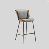Nordic Leather Bar Chair - Modern Counter Height Stool for Kitchen & Salon - StoolTopia