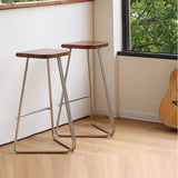 Nordic Minimalist Bar Stools Metal Japanese High Counter Design Chair Coffee Island - StoolTopia