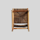 Nordic Solid Wood Bar Chair - Rattan Woven Seat with Backrest - StoolTopia