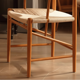 Nordic Solid Wood Dining Chair – Curved Backrest Armchair - StoolTopia