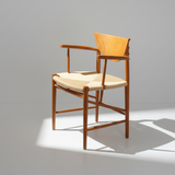 Nordic Solid Wood Dining Chair – Curved Backrest Armchair - StoolTopia