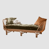 Nordic - Style Handwoven Rattan Daybed Sofa with Cushion (Multiple Sizes) - StoolTopia