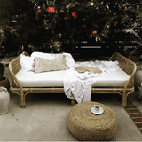 Nordic - Style Handwoven Rattan Daybed Sofa with Cushion (Multiple Sizes) - StoolTopia