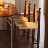 Nordic Woven Dining Chair – Solid Wood Frame with Handcrafted Rope Seat - StoolTopia