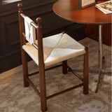 Nordic Woven Dining Chair – Solid Wood Frame with Handcrafted Rope Seat - StoolTopia