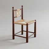 Nordic Woven Dining Chair – Solid Wood Frame with Handcrafted Rope Seat - StoolTopia