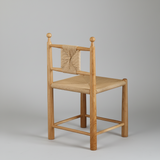 Nordic Woven Dining Chair – Solid Wood Frame with Handcrafted Rope Seat - StoolTopia