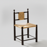 Nordic Woven Dining Chair – Solid Wood Frame with Handcrafted Rope Seat - StoolTopia
