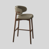 Oleandro Modern Counter & Bar Stool – North American FAS Solid Wood Frame, Premium Leather/Fabric Upholstery, High - Resilience Foam Seat - StoolTopia