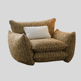 Oversized Cloud Lounge Armchair – Plush Bouclé Fabric Reading Chair with Deep Cushions - StoolTopia