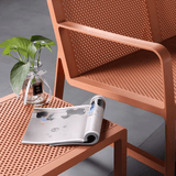 Perforated Outdoor Lounge Chair – Modern All - Weather Patio Armchair - StoolTopia
