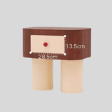 Retro Modern Bedside Table with Cream Cylindrical Legs and Drawer - StoolTopia
