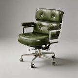Robin Executive Leather Office Chair - Mid - Century Modern - StoolTopiaOffice Chairs