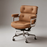 Robin Executive Leather Office Chair - Mid - Century Modern - StoolTopiaOffice Chairs