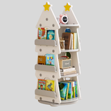 Rotating Tree - Shaped Kids' Bookshelf – Multi - Tier Reading & Toy Storage Rack - StoolTopia